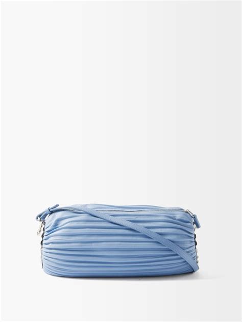 Loewe Pleated Leather Shoulder Bag Light Blue Coshio Online Shop