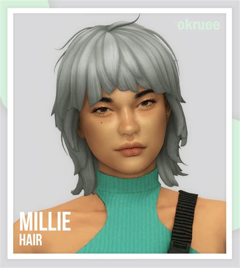 Download Millie Hair Okruee The Sims 4 Mods Curseforge