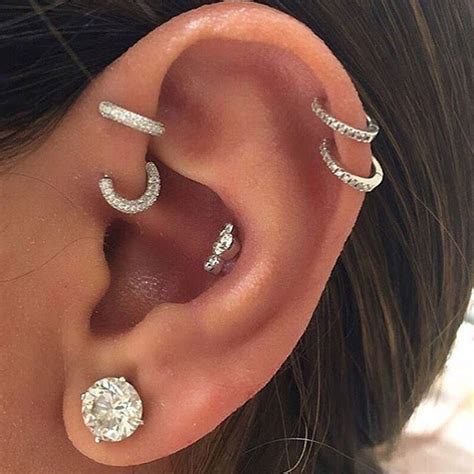 Ear piercing ideas; unusual piercings - pictures, Instagram | Glamour UK
