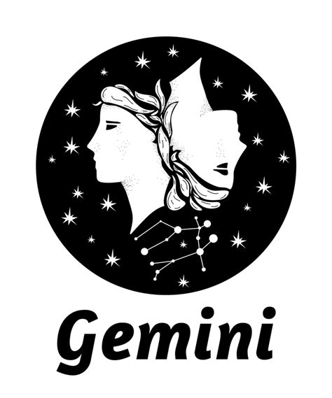 Gemini Zodiac Sign Sticker By Stardust White Background 3x3