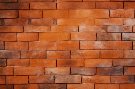 Premium Ai Image Brickwork Texture Orange Brick Wall