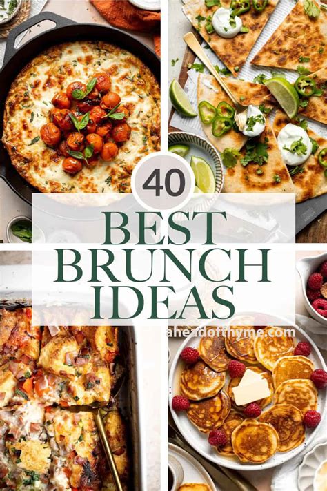 40 Best Brunch Ideas Ahead Of Thyme