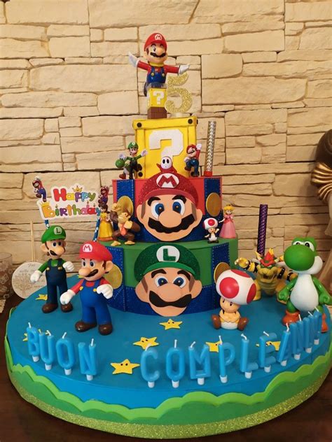 Super Mario Bros Torte Di Compleanno Festa Per Bambini Torte