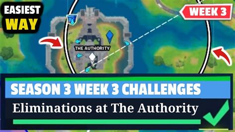 Fortnite Week 3 Challenges Eliminations At The Authority Youtube