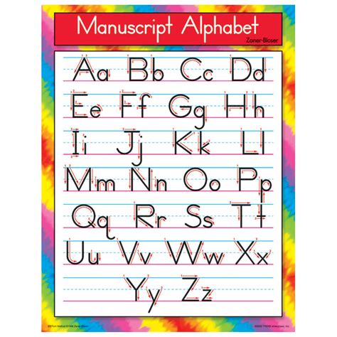 5 Best Images Of Free Printable Manuscript Alphabet Chart