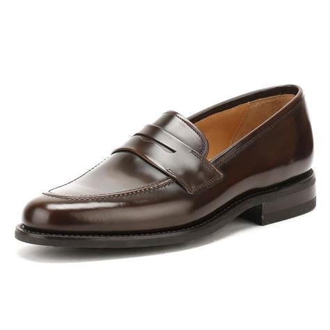 Loake Mens Dark Brown Leather 211 Loafers For Men Lyst