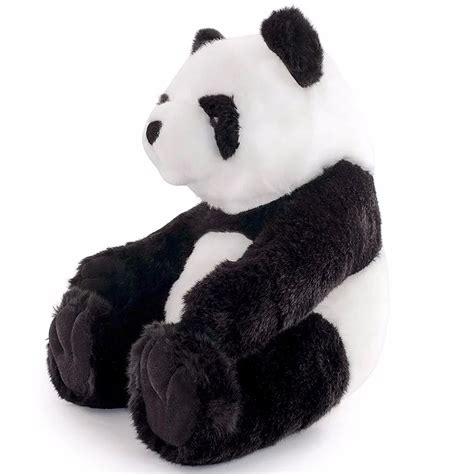 F752 Cute Soft Stuffed Animal Fat Panda Plush Toy Fluffy Black White