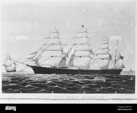 The Clipper Ship Great Republic 1855 Nathaniel Currier American