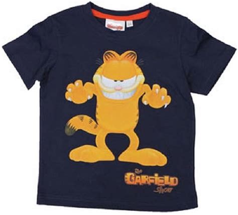 Boys Garfield T Shirt Dark Blue 3 Years Uk Clothing