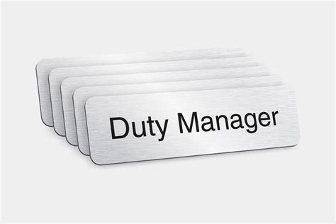 Duty Manager Badges Pack Of 5 Melubabadges