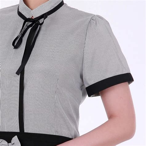 Fashion England Uniform Waiter Waitress Shirt Apron Factory Wholesale