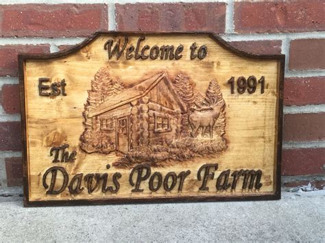 Personalized Wood Carved Sign 3d Graphic Farm House Wedding Etsy