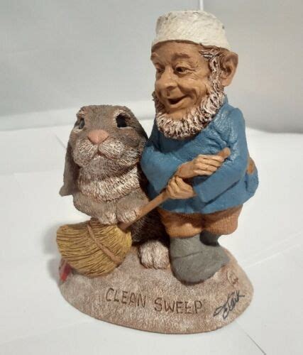 Tom Clark Gnome Clean Sweep 1997 Mold 22 Signed By 2 Artists
