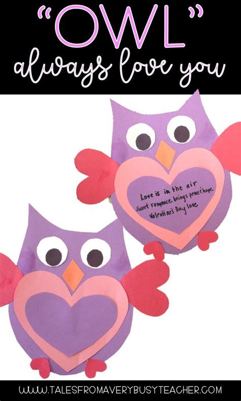 Owl Always Love You Valentines Day Craft Preschool Valentines