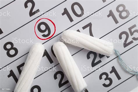 Menstrual Calendar With Tampons And Pads Menstruation Cycle Hygiene And