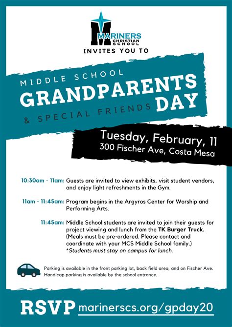 Middle School Grandparents Day Mariners Christian School