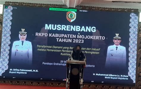 Bupati Mojokerto Buka Musrenbang Rkpd Kabupaten Mojokerto Tahun 2023