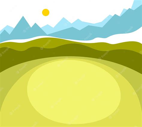 Premium Vector Beautiful Landscape Of Hills And Mountains Vector