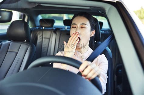 Female Driver Driving Sleepy Picture And Hd Photos Free Download On