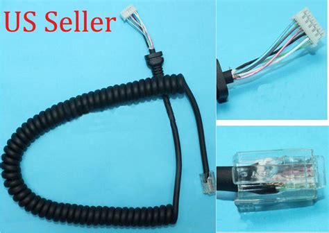 Mic Microphone Cord Cable For Yaesu Vertex Mh 48a6j Mh