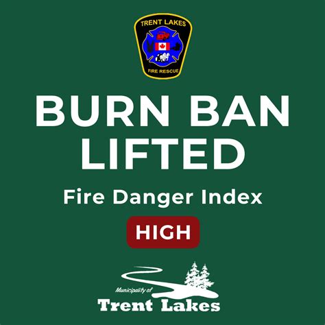 Burn Ban Lifted July 11 2023 At 6 Pm Municipality Of Trent Lakes