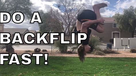 How To Do A Backflip For Kids Or Beginners Fast Youtube