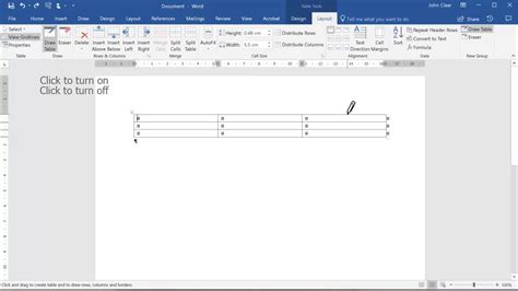 Word Insert A Column And Distribute Columns Evenly YouTube