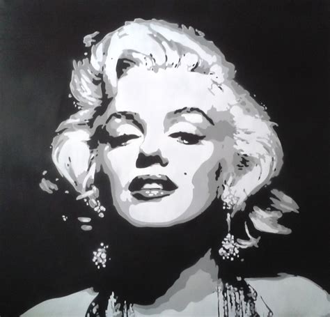 Marilyn Monroe Arte Pop En Blanco Y Negro