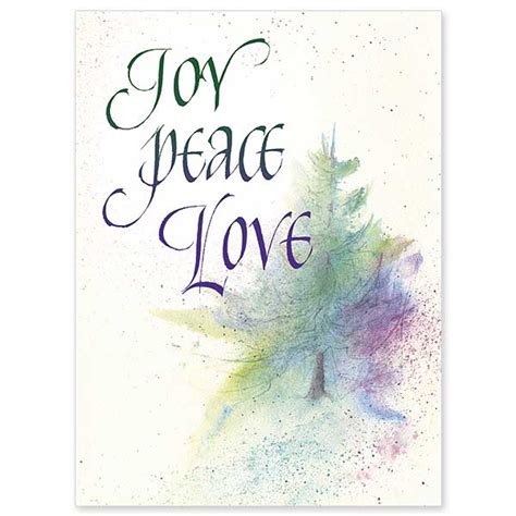 Joy Peace Love Spirit Of Christmas Card