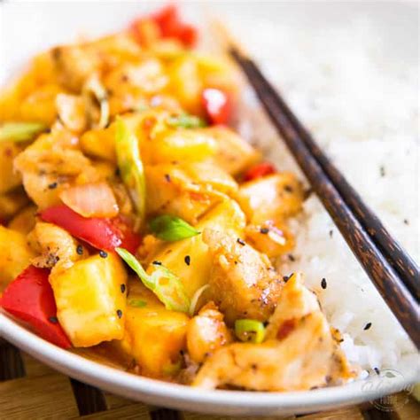 ⅓ cup chopped green or red bell pepper. Pineapple Chicken • The Healthy Foodie