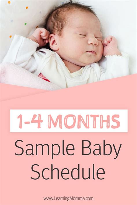 1 4 Month Baby Schedule Sleeping And Eating Routine Baby Schedule