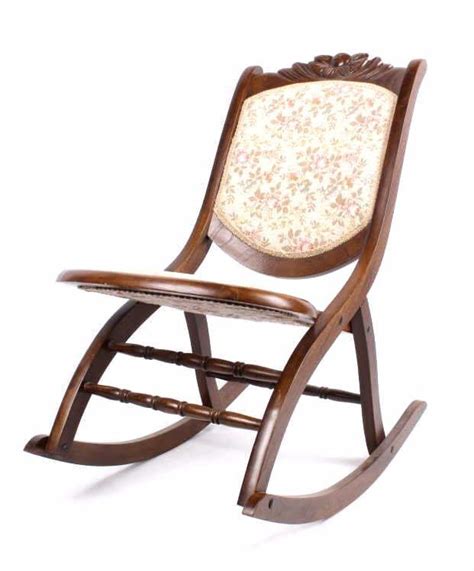 This folding rocking chair from portal outdoor can support up to 300lbs (or about 135kg). Image of: Antique Carved Folding Rocking Chair | Rocking ...