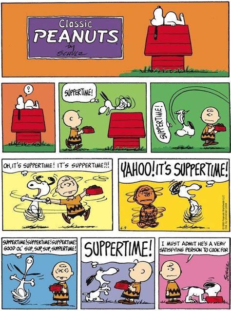 Suppertime Snoopy Funny Charlie Brown Comics Peanuts Comic Strip