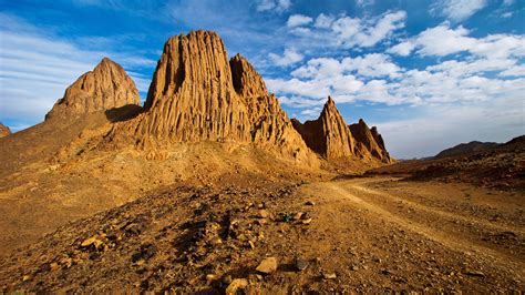 Africa Algeria Desert Hoggar Mountains Landscape Mountain Rock Sahara