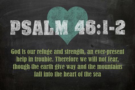 Psalm 46 12 Inspirational Quote Bible Verses On Chalkboard Art Mixed