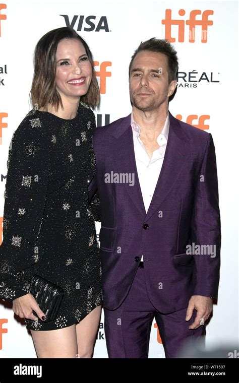 Leslie Bibb And Sam Rockwell Attending The Jojo Rabbit Premiere