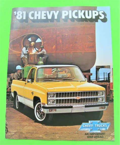 1981 Chevrolet Pick Up Truck Catalog Brochure 20 Pgs Stepside Fleetside