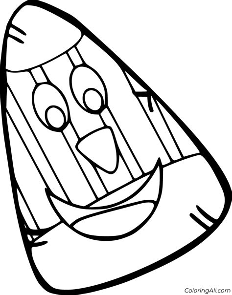 Cartoon Candy Corn Coloring Pages