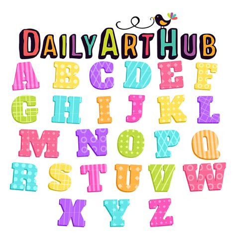 Colorful Alphabet Clip Art Set Daily Art Hub Graphics Alphabets And Svg