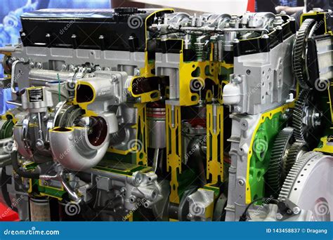 Gasoline Powered Car Engine Automobile Engine Car Engine Parts Stock