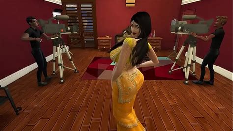 desi aunty manju teasing horny guys by wearing a sexy yellow saree xxx mobile porno videos