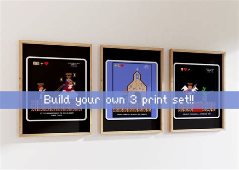 Catholic Pixel Art Set 3 Prints Build Your Own Catholic Kids