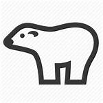 Polar Bear Icon Simple Pollution Extinction Waste