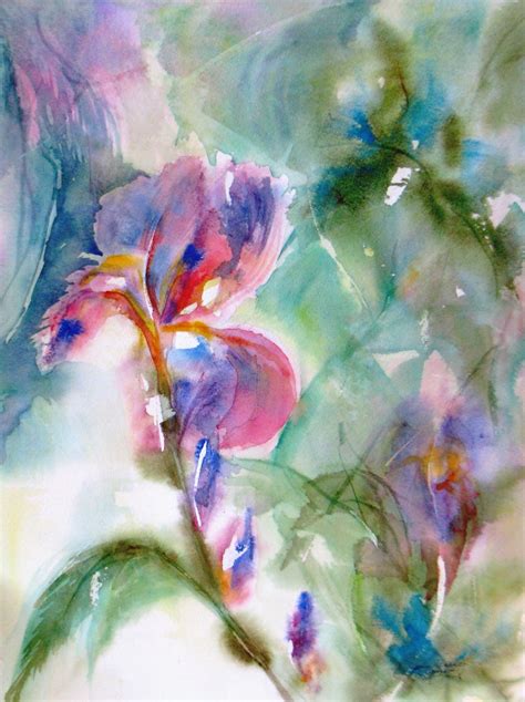Daily Painters Abstract Gallery Iris Showcase Original Abstract Flower