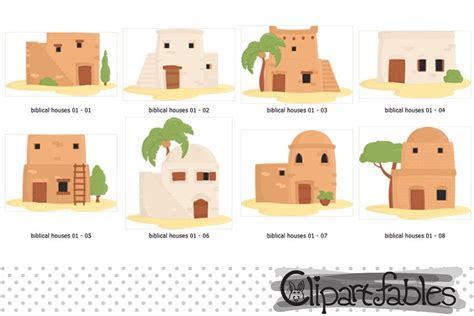 Bible Houses Clipart Biblical Homes By Clipartfables Thehungryjpeg