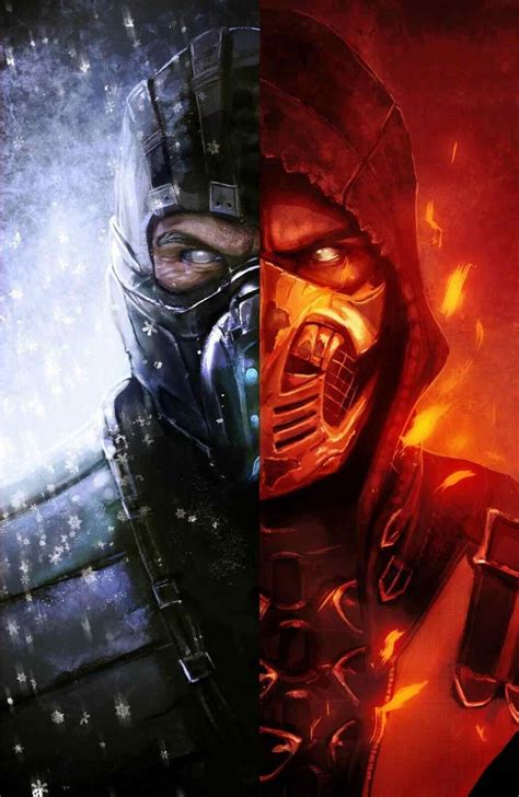 Mortal Kombat Scorpion Vs Sub Zero Wallpaper Hd Art Canvas Poster My