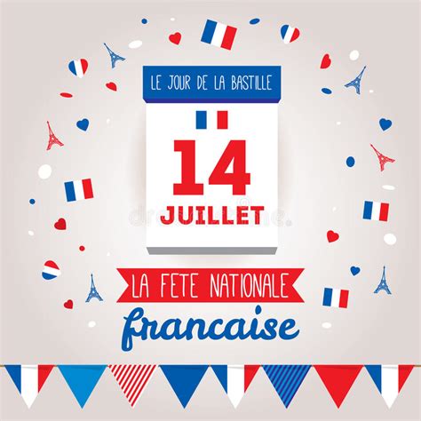 See more ideas about bastille day, bastille, happy bastille day. Greeting Card Design For The Bastille Day 14 July Stock Illustration - Illustration of ...