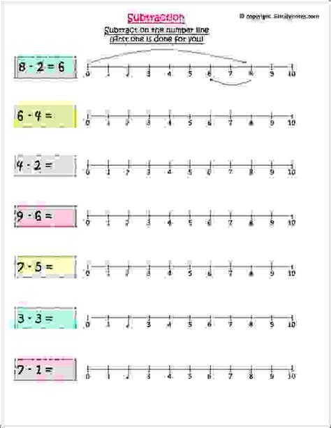 Number Line Worksheet 1st Grade Worksheets For Kindergarten