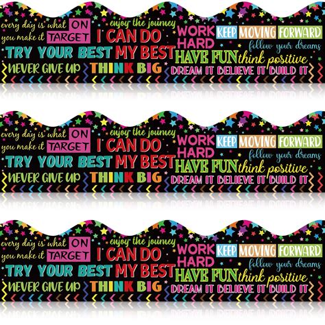 Buy 60 Pcs Inspirational Quotes Bulletin Board Border Motivational