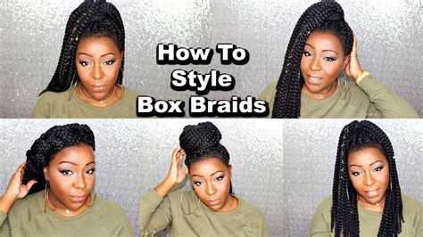 How To Style Box Braids Quick Simple And Easy Styles Youtube